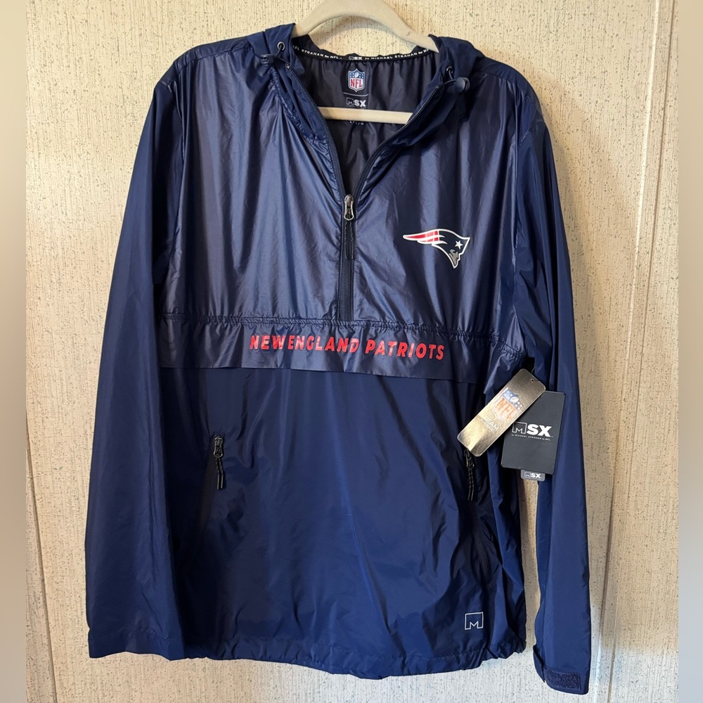 MSX by Michael Strahan for NFL Men's Packable Jacket NWT NE Patriots